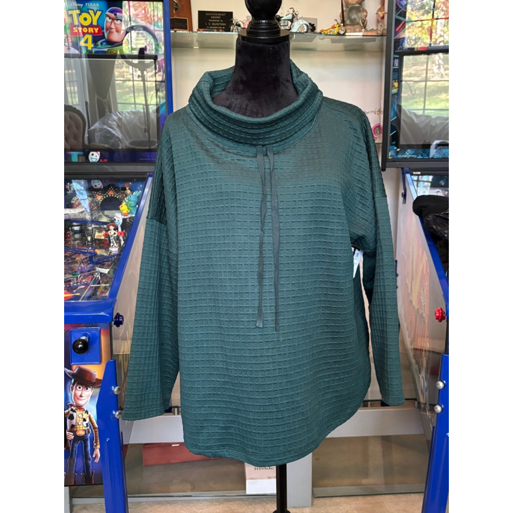 Max Studio 1X Forest Green Pullover Top